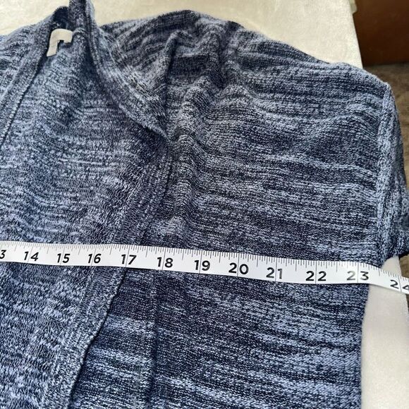 J. Jill PureJill Womens Linen Blend Sweater Cardigan Duster Length Blue Medium - Picture 7 of 10